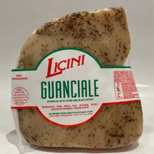 Licini Premium Guanciale with Thyme & Black Pepper - 12 oz