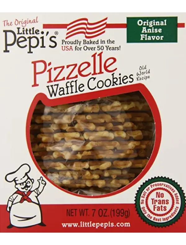 Little Pepi Anise Pizelle Waffle Cookies 9oz Authentic Italian Treat