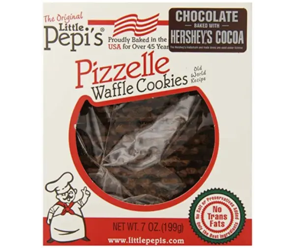 Little Pepi's Chocolate Pizzelle Waffle Cookies 9oz (256g) Italian Treat