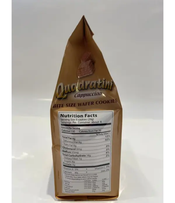 Loacker Cappuccino Wafers Quadratini 220g Pack - Image 2