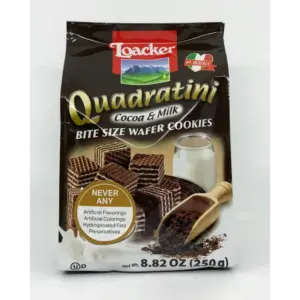 Loacker Quadratini Cocoa Milk Wafers 250g Snack Pack