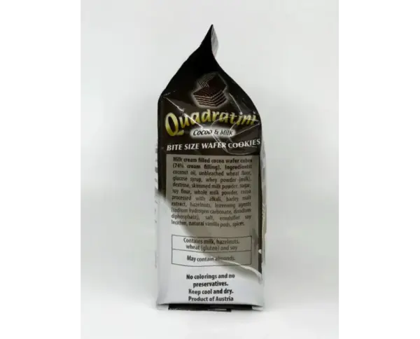 Loacker Quadratini Cocoa Milk Wafers 250g Snack Pack - Image 4