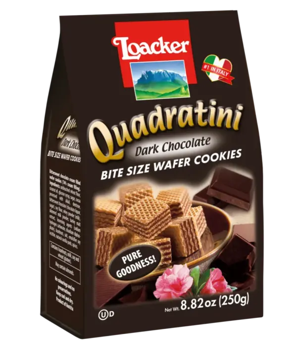 Loacker Quadratini Dark Chocolate Wafers 250g