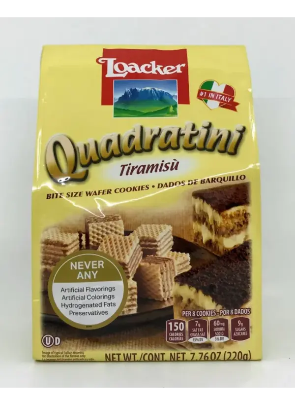 Loacker Tiramisu Wafer Cookies 220g Pack - Crispy Italian Treats - Image 2