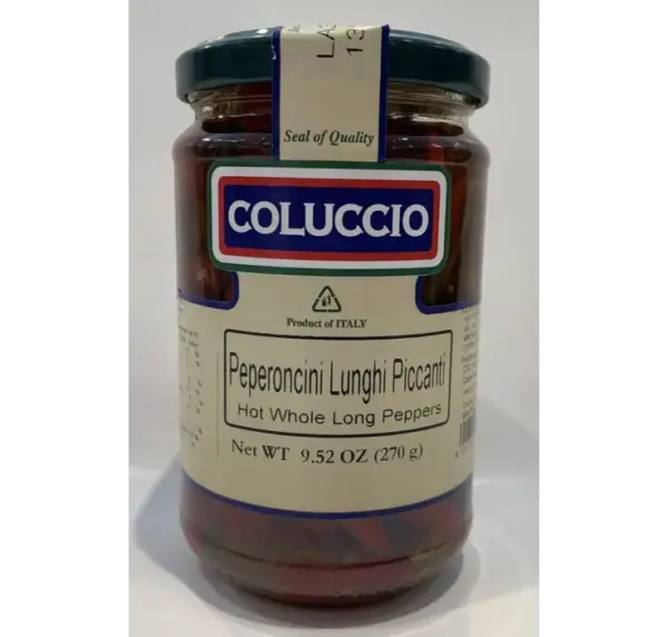 Long Hot Whole Peppers in Olive Oil Coluccio 270g