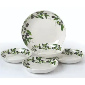 Lorren Home Trends Olive Green 5-Piece Pasta Serving Set