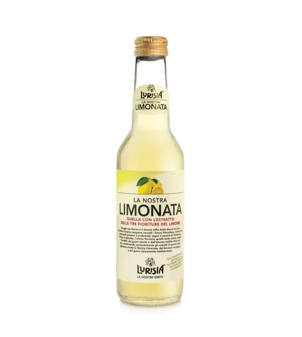 Lurisia Limonata Italian Soda 4-Pack 275ml Glass Bottles