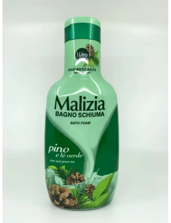 Malizia Pine & Green Tea Bubble Bath 1000g - Image 2