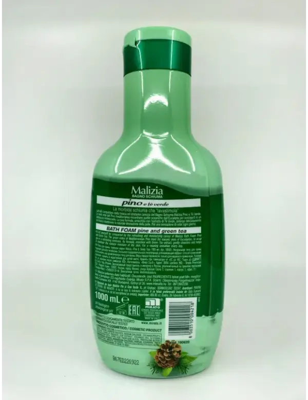 Malizia Pine & Green Tea Bubble Bath 1000g