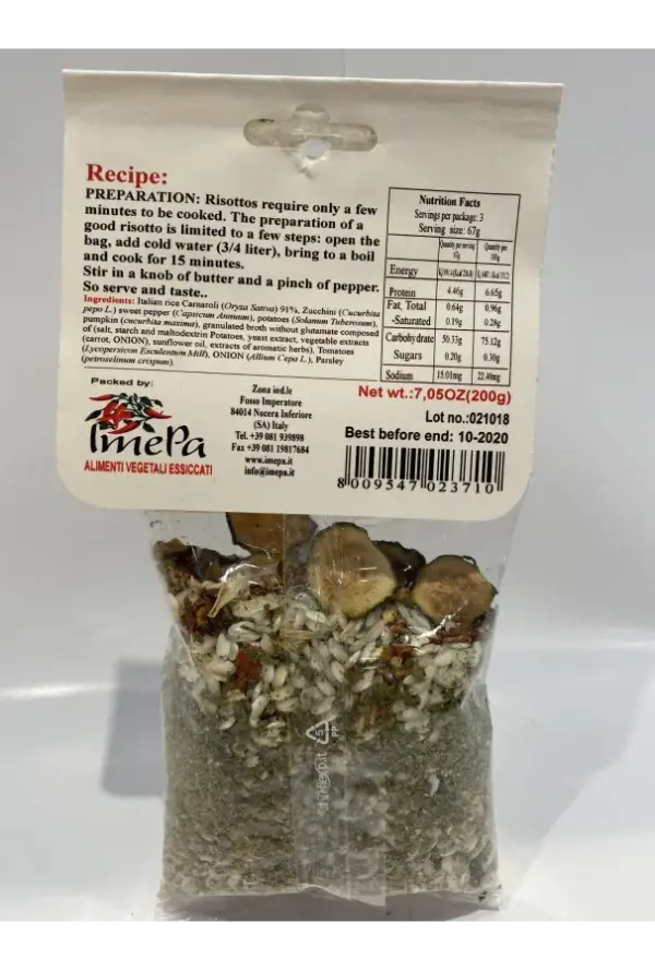 Marinella Risotto Primavera 7.05 oz - Spring Vegetable Rice - Image 2