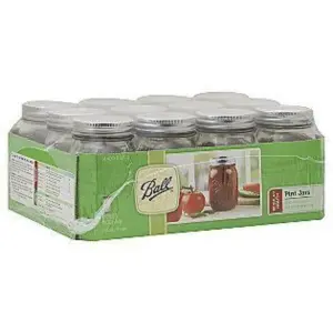 Mason Jars 32 oz Regular Mouth BALL 12-Pack Canning