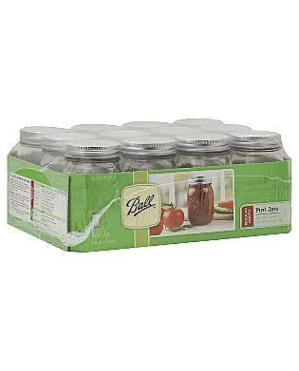 Mason Jars 32 oz Regular Mouth BALL 12-Pack Canning