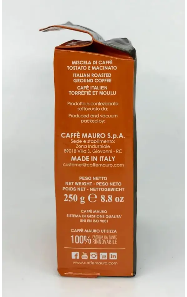 Mauro De Luxe Ground Espresso - Rich Blend, 8.8oz Brick - Image 2