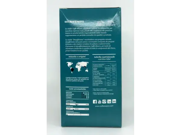 Mauro Decaf ESE Coffee Pods Pack of 18