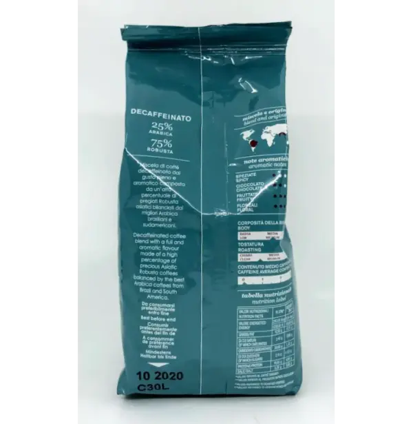 Mauro Decaf Espresso Beans 1.1 lb Bag