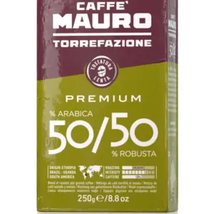 Mauro Ground Espresso Coffee 50% Arabica 50% Robusta 8.8oz Brick