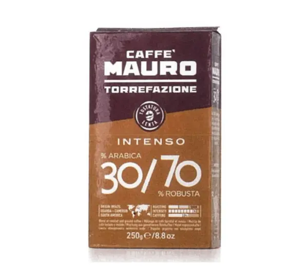 Mauro Intenso Ground Espresso - 30% Arabica 70% Robusta - 8.8oz Brick