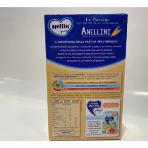 Mellin Anellini Baby Pasta Rings 320g for Weaning & Toddlers