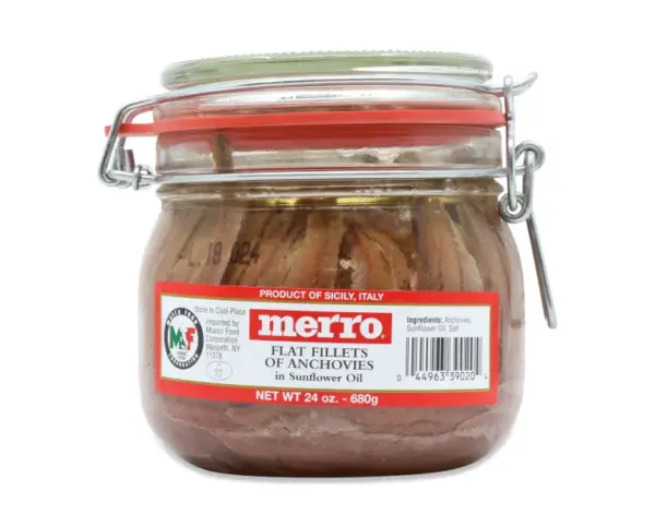Merro Anchovy Fillets in Olive Oil, 680g (24 oz) Jar