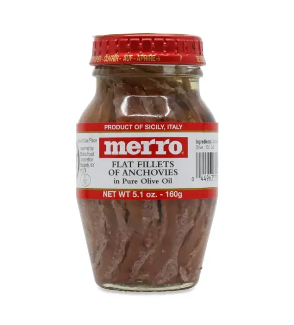 Merro Flat Anchovy Fillets in Olive Oil, 160g - Image 2