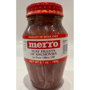 Merro Flat Anchovy Fillets in Olive Oil, 160g
