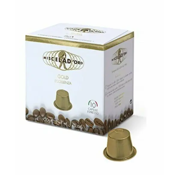 Miscela d'Oro Espresso Eccellenza Capsules for Nespresso Machines - 10 Pack