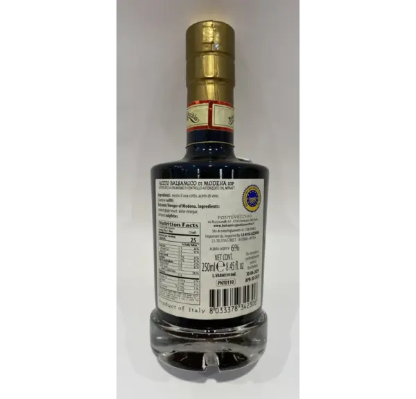 Modena IGP Balsamic Vinegar by Ponte Vecchio 250ml - Image 2