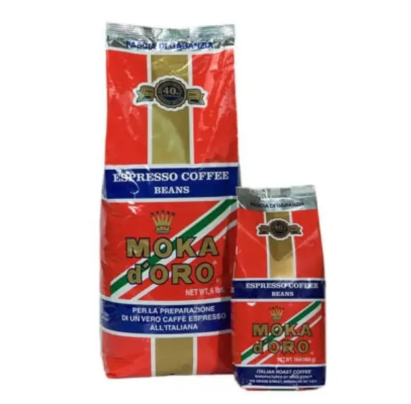 MOKA d'ORO Espresso Whole Bean Coffee - 1 lb Bag