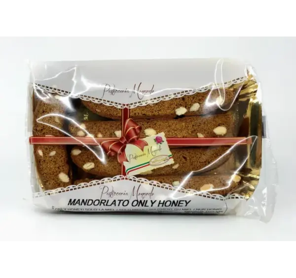 Monardo Almond Honey Biscotti - 250g Italian Cookie Treat