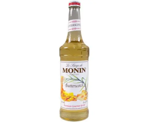 Monin Butterscotch Syrup 25.4 oz Bottle - Sweet Dessert Topping