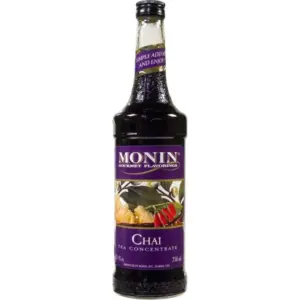 Monin Chai Tea Syrup 25.4 oz Glass Bottle - Sweet Spiced Flavor