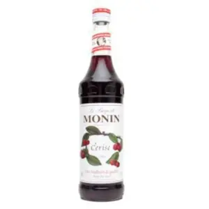 Monin Cherry Syrup 25.4 oz Bottle for Cocktails & Drinks