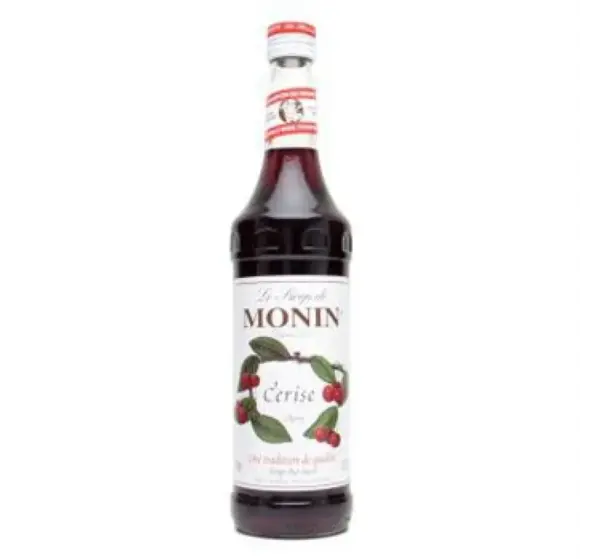 Monin Cherry Syrup 25.4 oz Bottle for Cocktails & Drinks