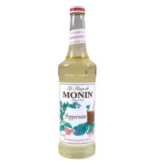 Monin Peppermint Syrup 25.4 oz for Cocktails & Drinks