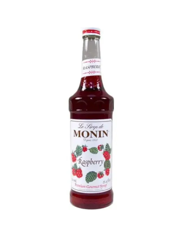 Monin Raspberry Syrup 25.4 oz - Natural Fruit Flavor for Cocktails & Drinks
