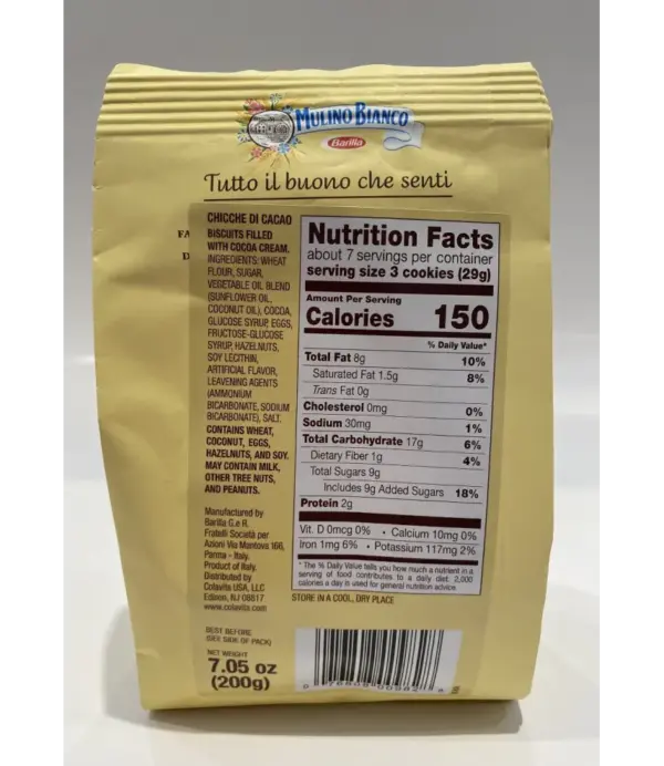 Mulino Bianco Chicche Cocoa Cream Cookies 7oz - Image 3