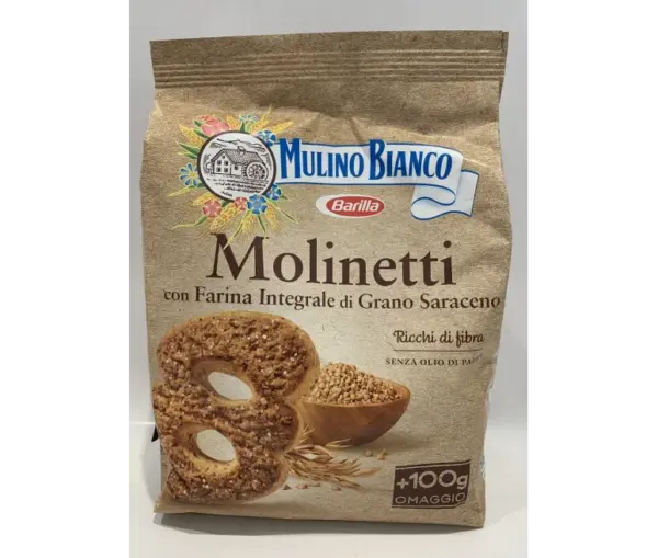 Mulino Bianco Molinetti Whole Wheat Biscuits 800g Healthy Snack