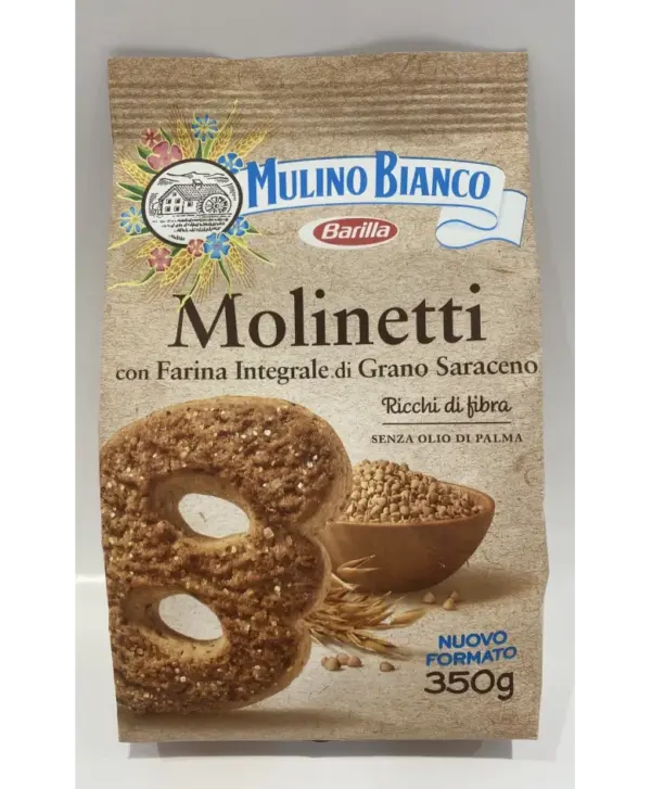 Mulino Bianco Molinetti Whole Wheat Biscuits, 12.35 oz - Image 2