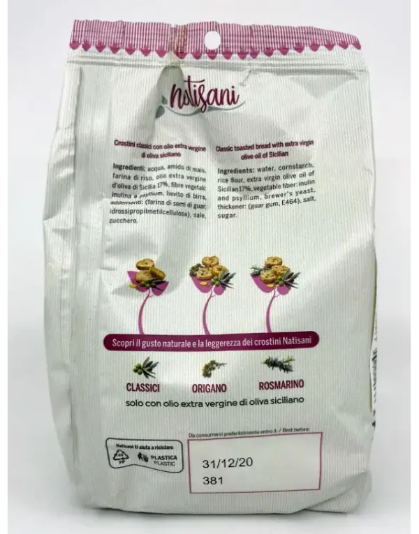 Natisani Gluten Free Crostini Classic Crackers 130g - Image 3