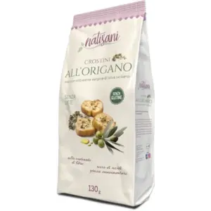 Natisani Gluten Free Oregano Crostini Crackers 130g