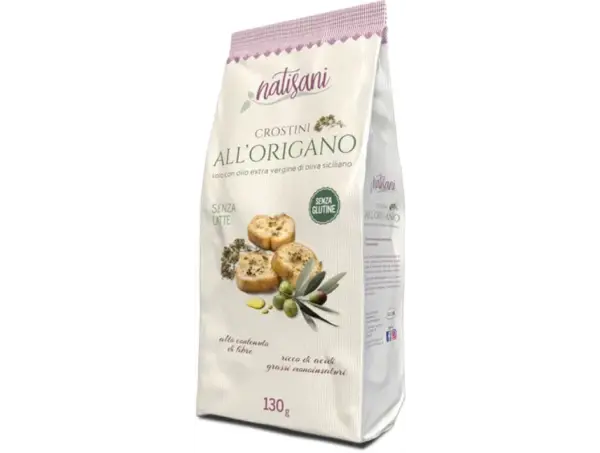 Natisani Gluten Free Oregano Crostini Crackers 130g