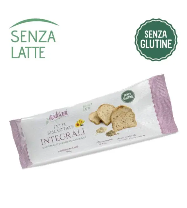 Natisani Gluten-Free Whole Wheat Fette Biscottate, Dairy-Free 110g