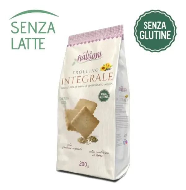 Natisani Whole Wheat Frollino Biscuits - Gluten Free, Dairy Free 200g