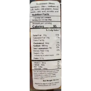 Natura Bonta Marinated Olives in Olive Oil Jar 19.4oz