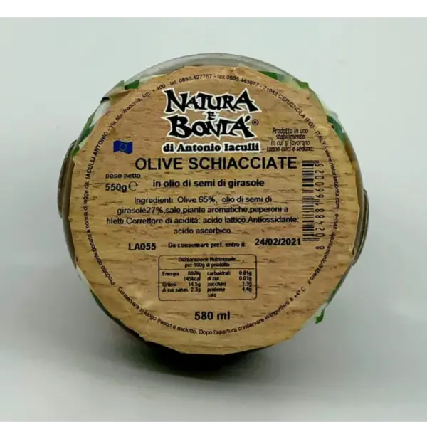 Natura e Bontà Crushed Olive Oil in Jar, 580ml
