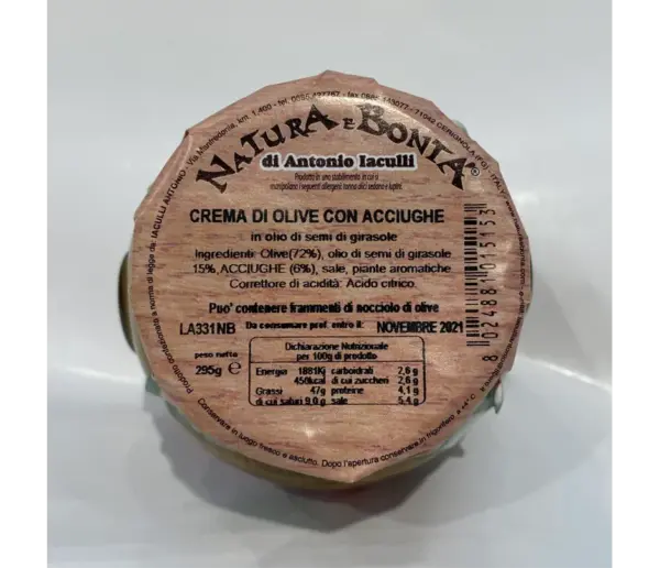 Natura E Bontà Olive Spread with Anchovies 10.4 oz