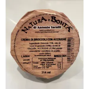 Natura e Bonta Broccoli Anchovy Spread Cream 10.4 oz Jar