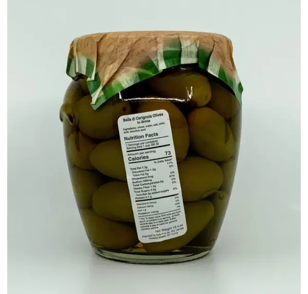 Natura E Bonta Green Olives in Brine 580ml Jar - Image 2