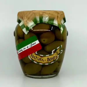 Natura E Bonta Green Olives in Brine 580ml Jar