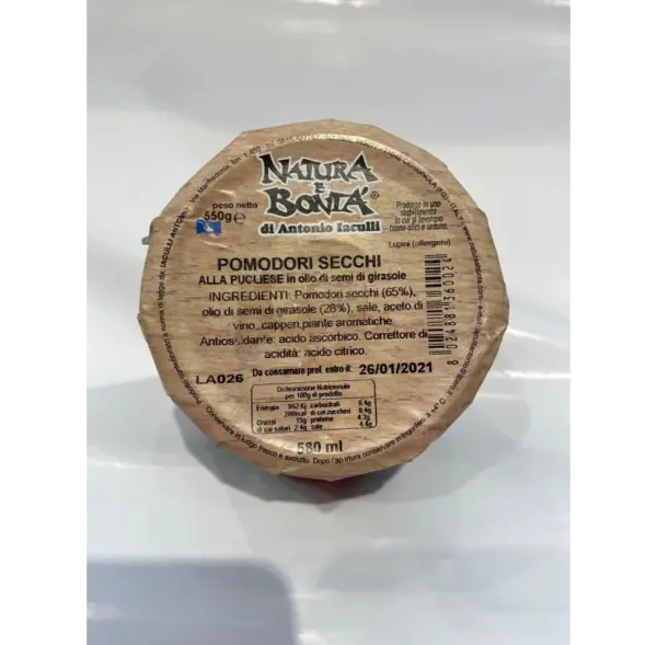 Natura E Bonta Sun Dried Tomatoes 19.4 oz Jar